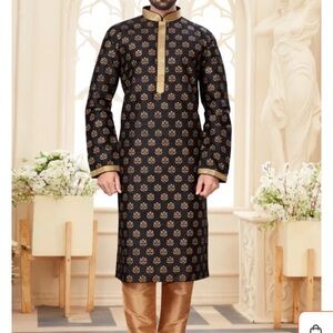 Black and gold Kurta